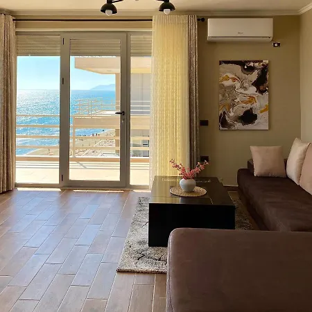 Eka Luxury Beachfront One-Bedroom Apartment Vlore Exterior photo